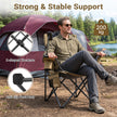 Campingstol – fällbar, bärbar fiskestol med kylväska, dryckeshållare och sidoväska, maxbelastning upp till – 200 kg