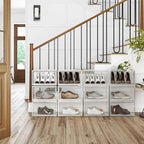 Schoenendozen - Set van 6 - Stapelbare opbergdozen - 46,36 x 28 x 22 cm - Transparant
