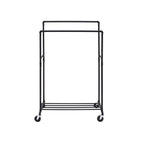 Kledingrek – Zware metalen standaard op wielen – Zwart