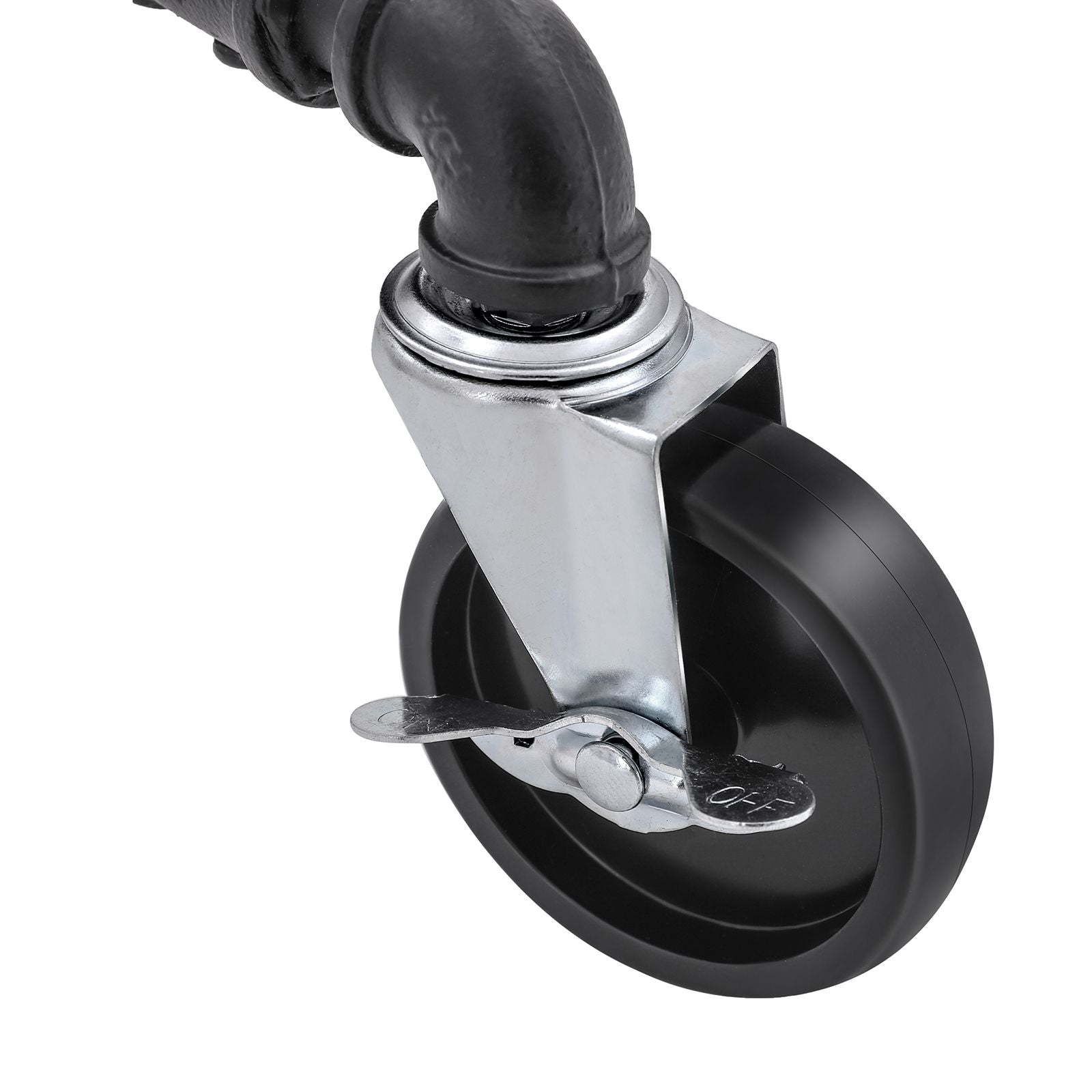 Kledingrek – Zware metalen standaard op wielen – Zwart