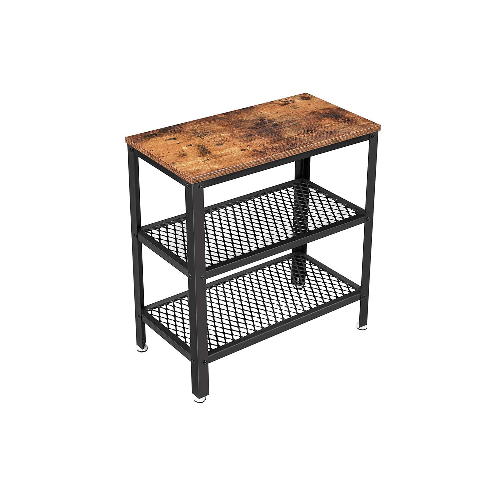 Bijzettafel - Smal model - Met 2 roosterplanken - Industrieel design