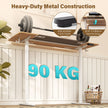 Elektrisk – höjdjusterbart skrivbord med stabil metallram cm, Naturfärgad – 160 x 60
