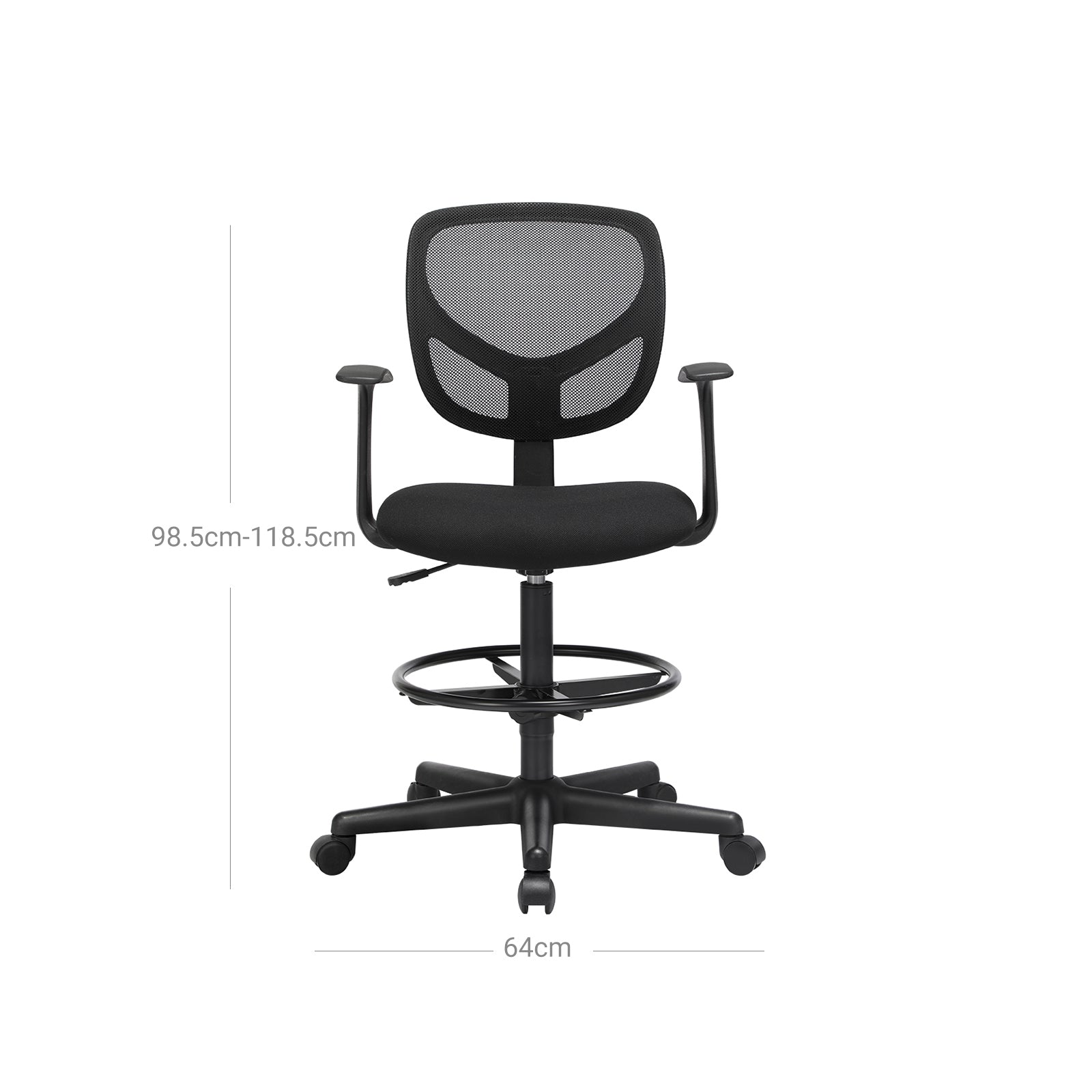 Ergonomische Bureaustoel – Met voetensteun – 360° roteerfunctie – Verstelbare zithoogte