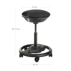 Werkkruk – Ergonomisch en draaibaar – Zwart