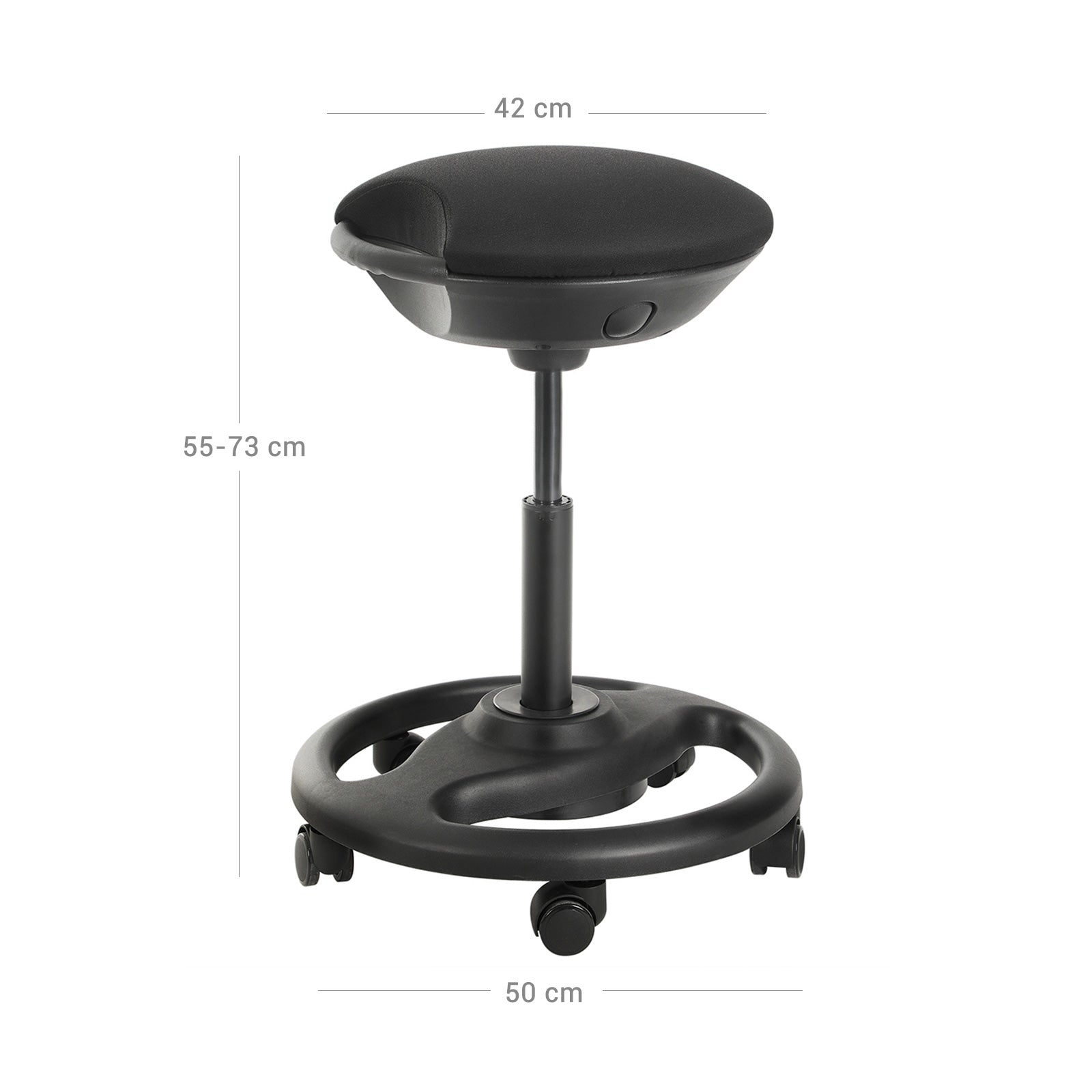 Werkkruk – Ergonomisch en draaibaar – Zwart