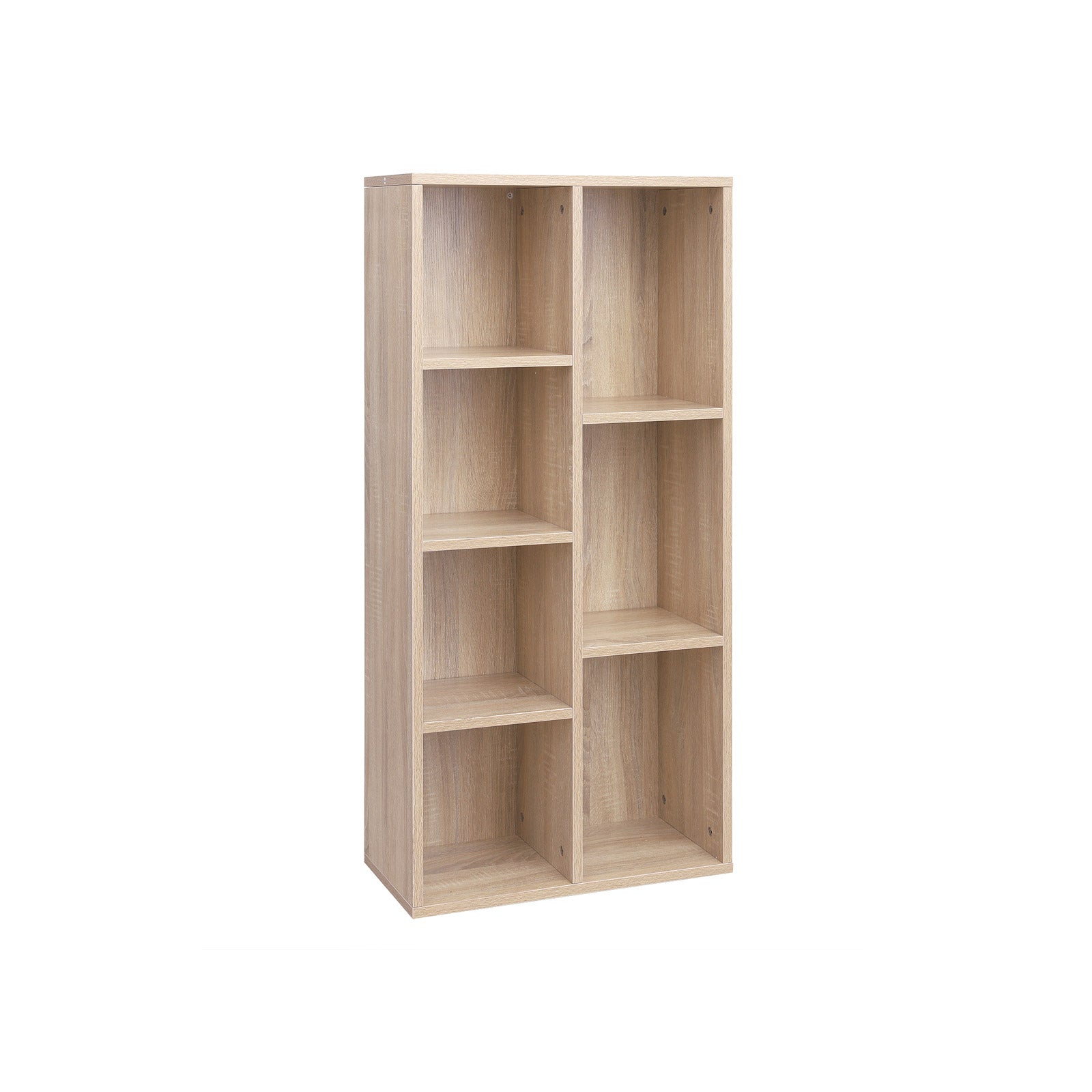 Boekenkast met 7 open compartimenten – Inclusief kantelbeveiliging – 50 x 24 x 106 cm