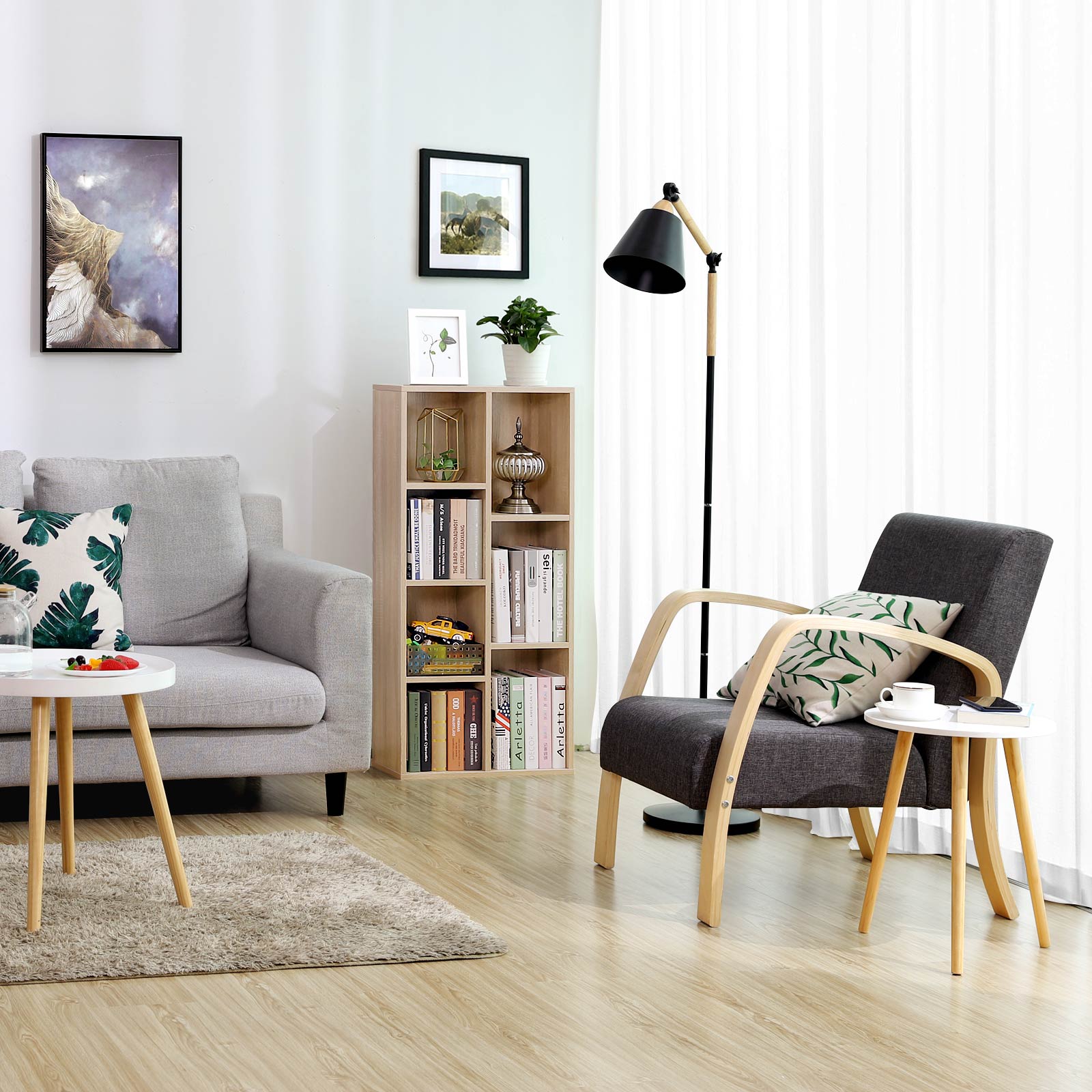 Boekenkast – 7 vakken – eikenkleur