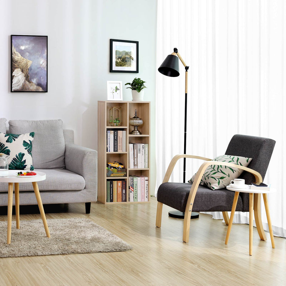 Boekenkast met 7 open compartimenten – Inclusief kantelbeveiliging – 50 x 24 x 106 cm