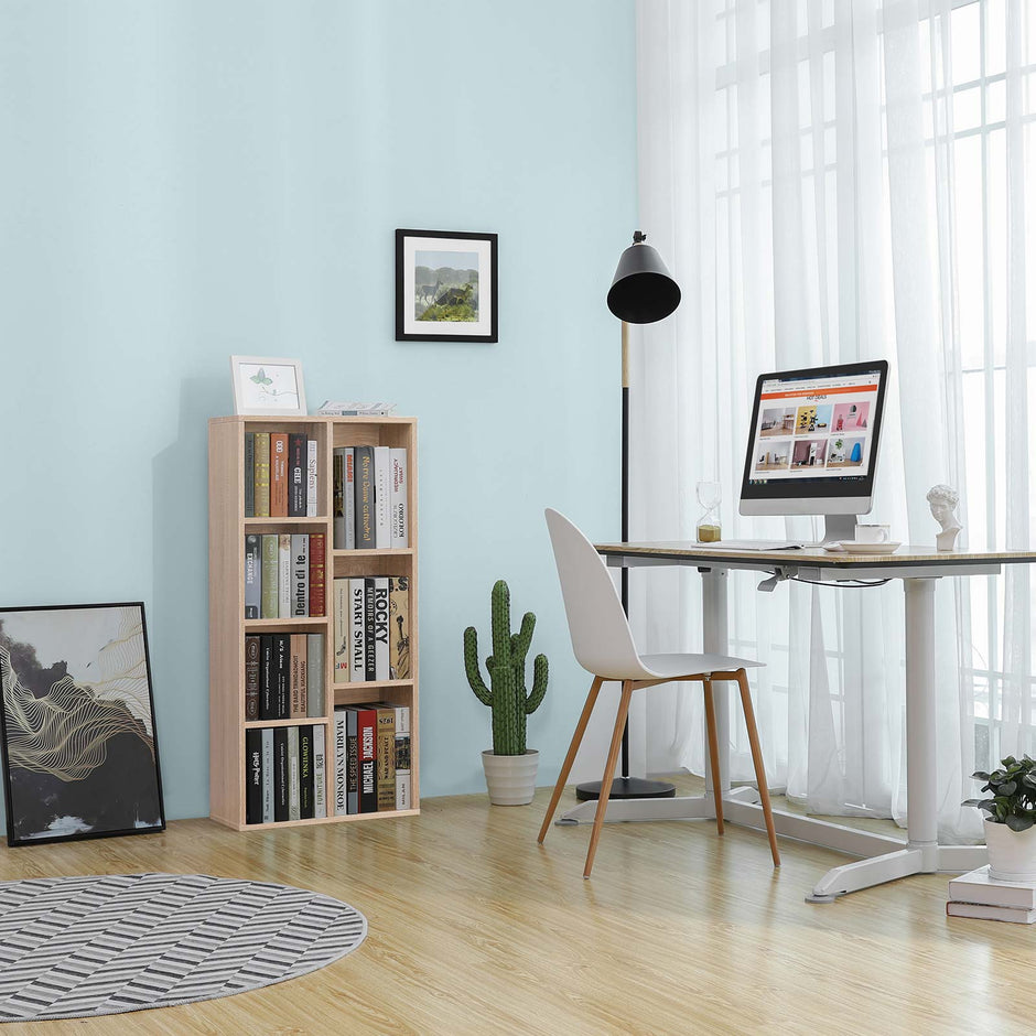 Boekenkast met 7 open compartimenten – Inclusief kantelbeveiliging – 50 x 24 x 106 cm