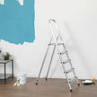 Huishoudladder – 5 niveaus – Aluminium – Zilver