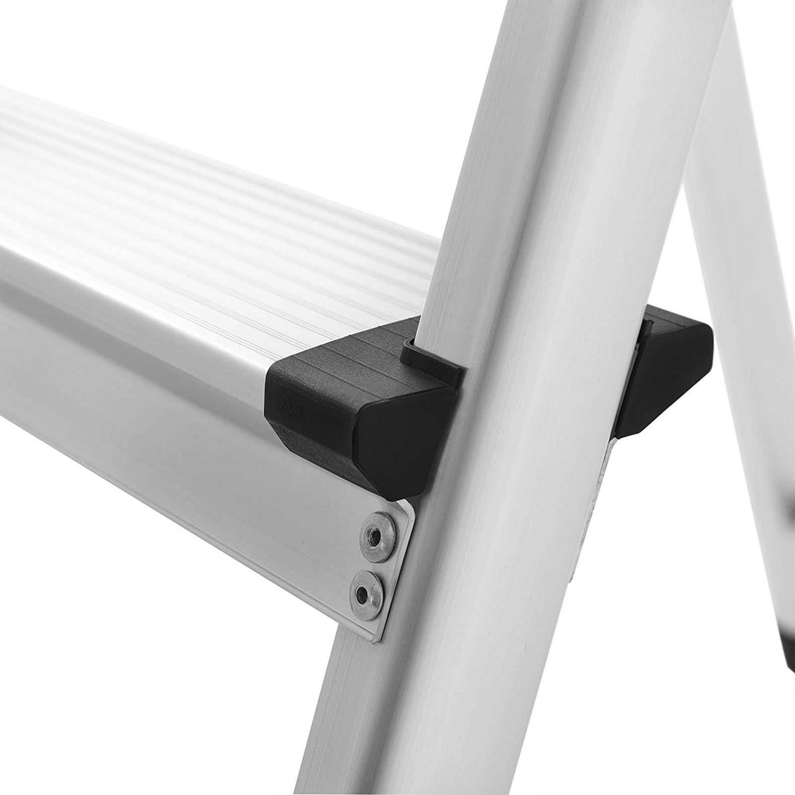 Huishoudladder – 5 niveaus – Aluminium – Zilver