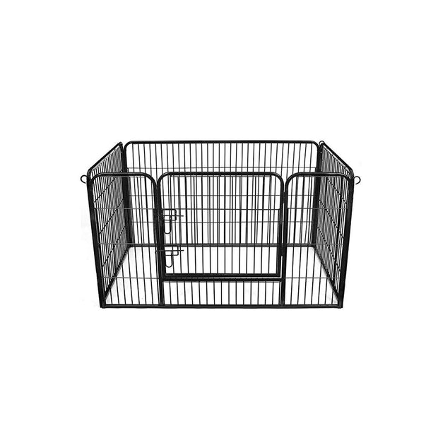 Puppyren – Dierenbox voor honden – Gepoedercoat ijzer – Zwart