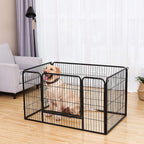 Puppyren - Dierenbox voor honden - Puppyhek - 122 x 80 x 70 cm - Zwart