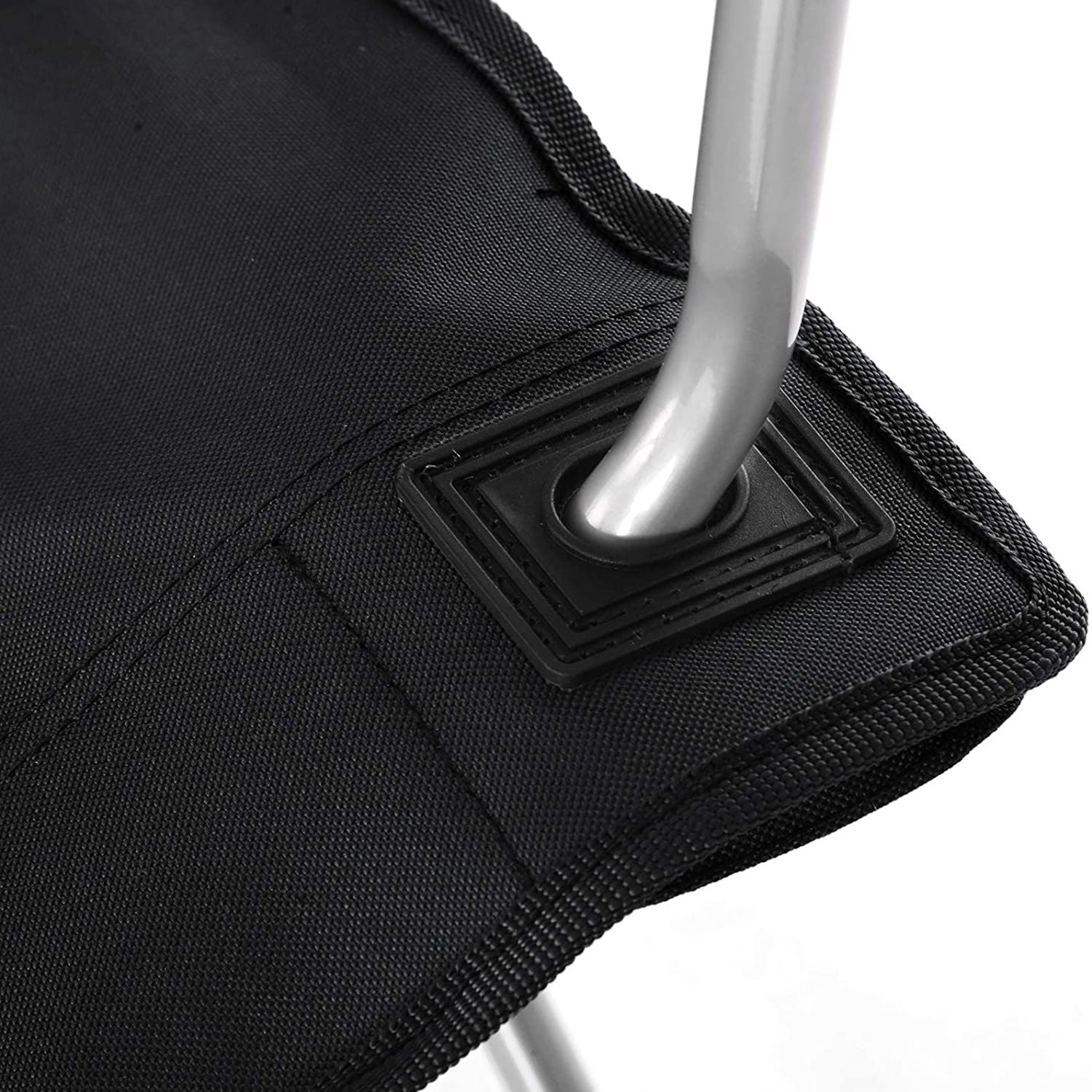 Campingstoelen – Set van 2 met armleuning en bekerhouder – Zwart