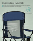 Campingstoelen set van 2 – Verstelbare armleuningen – Havenblauw