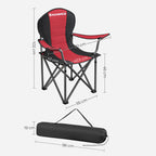 Campingstoel – Schuimgevulde zitting – Rood
