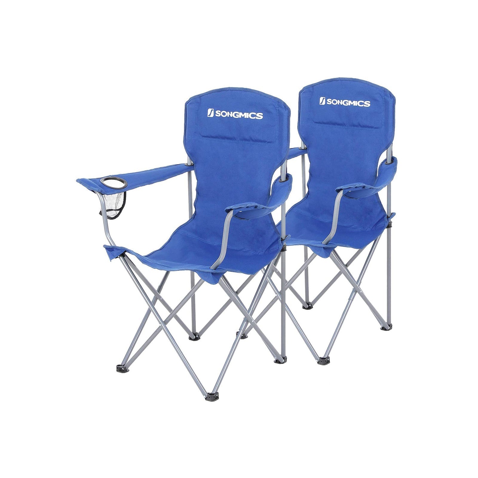 Campingstoel – set van 2 met bekerhouder – donkergroen