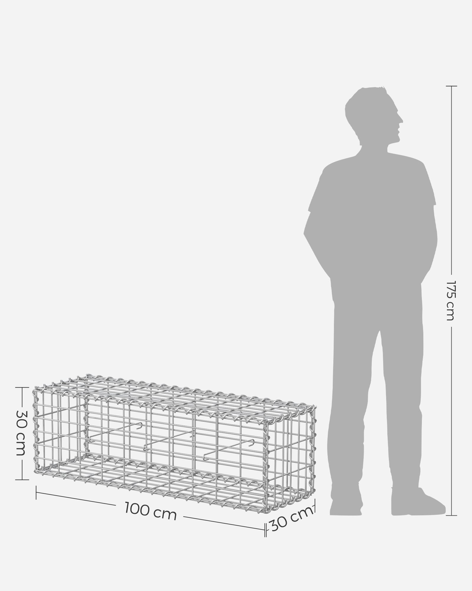 Schanskorven – set van 10 – voor stenen – 5 x 10 cm maaswijdte