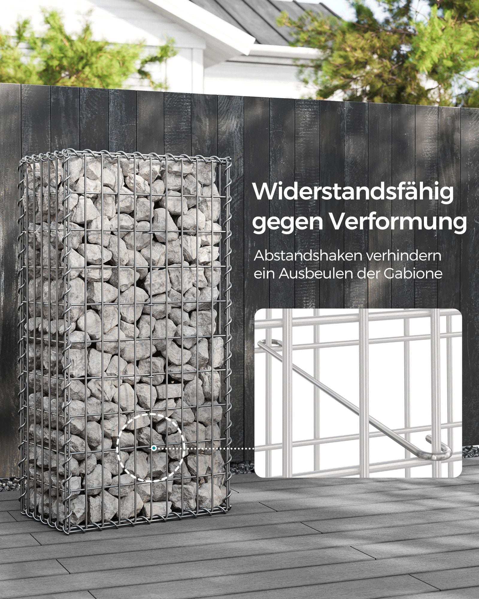 Set van 10 schanskorven – 100 × 50 × 30 cm – zilver