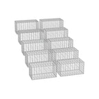 Draadmanden – voor stenen – set van 10 – zilver