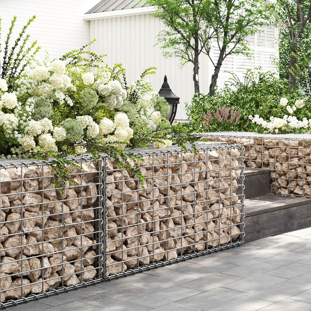 Draadmanden – voor stenen – set van 10 – zilver