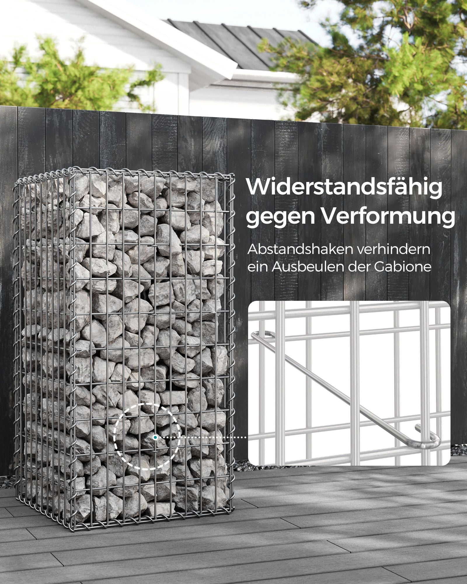 Draadmand set van 2 – gegalvaniseerd staal – zilver