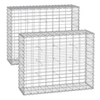 Set van 2 schanskorven – 100 x 80 x 30 cm – zilver