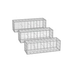 Draadmand – set van 3 – 5 x 10 cm maaswijdte – zilver