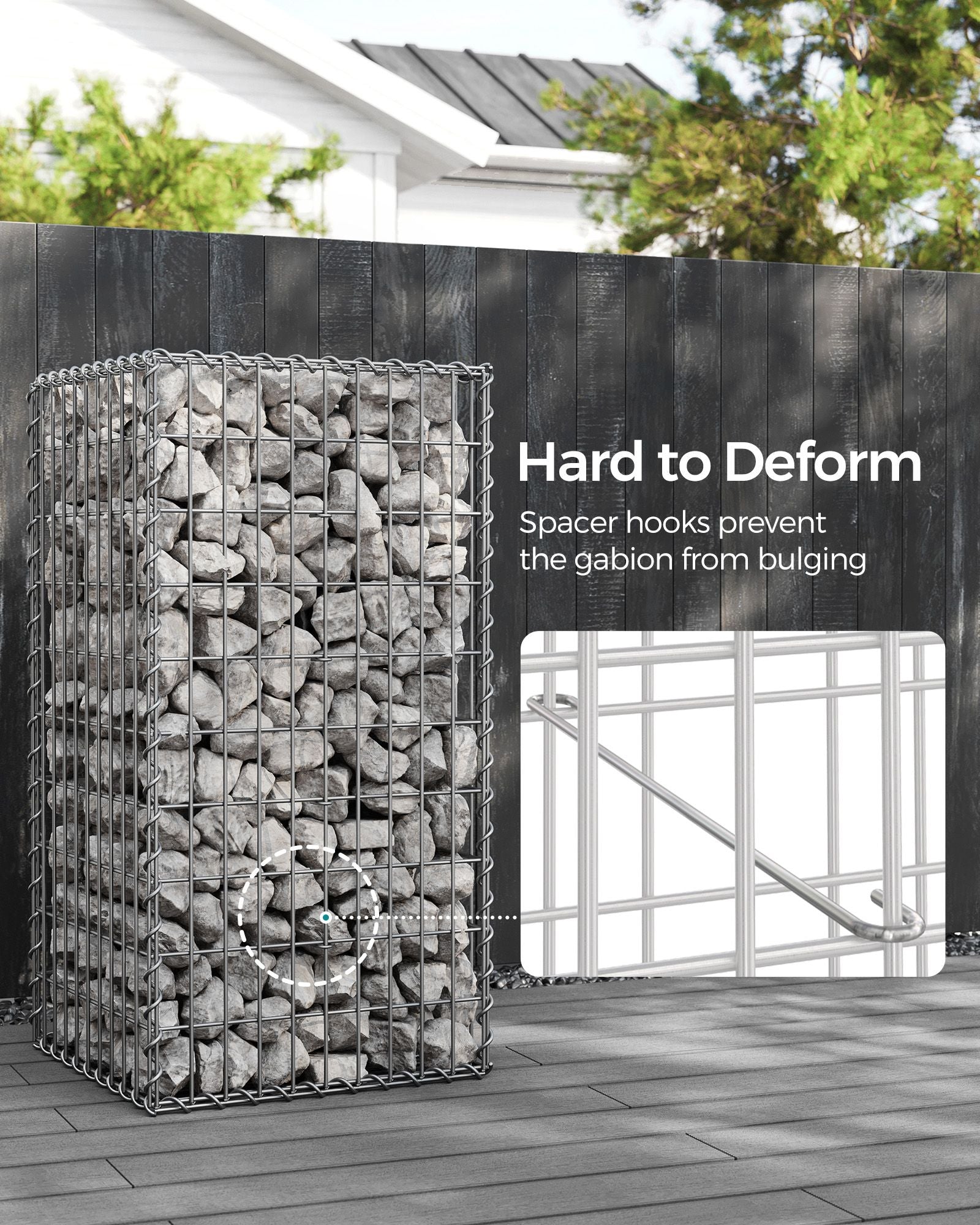 Draadmand – maaswijdte 5 x 10 cm – set van 3 – zilver