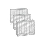 Set van 3 schanskorven – Gegalvaniseerd staal – Zilver