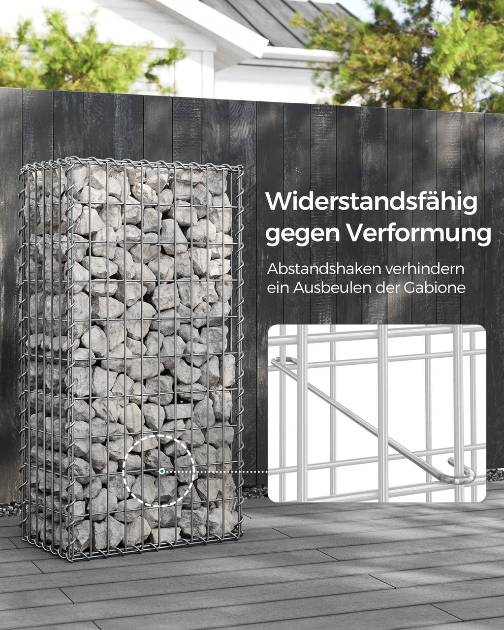 Set van 4 draadmanden – maaswijdte 5 × 10 cm – zilver