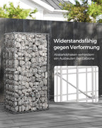 Set van 4 draadmanden – maaswijdte 5 × 10 cm – zilver