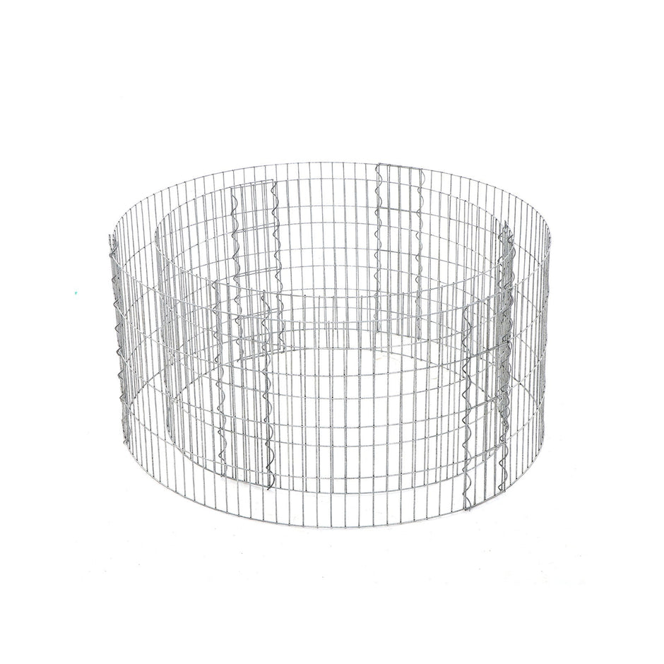 Ronde sierschanskorf – Creatieve tuinoplossing – Zilver