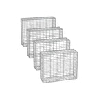 Set van 4 schanskorven – 100 x 80 x 30 cm – zilver