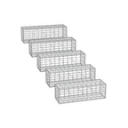 Schanskorven – set van 5 – 5 x 10 cm maaswijdte – zilver