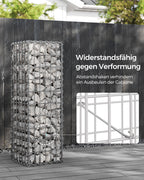 Schanskorven – set van 5 – 5 x 10 cm maaswijdte – zilver