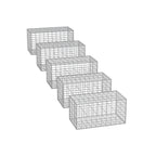 Draadmanden – set van 5 – gegalvaniseerd staal – zilver
