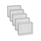 Set van 5 schanskorven – 100 x 80 x 30 cm – zilver
