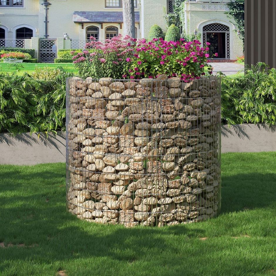 Ronde schanskorf – Gegalvaniseerd staal – Roestvrij – Zilver