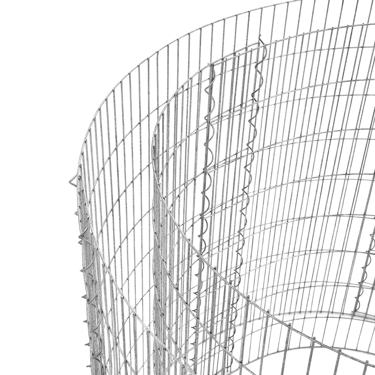 Ronde schanskorf – Gegalvaniseerd staal – Roestvrij – Zilver