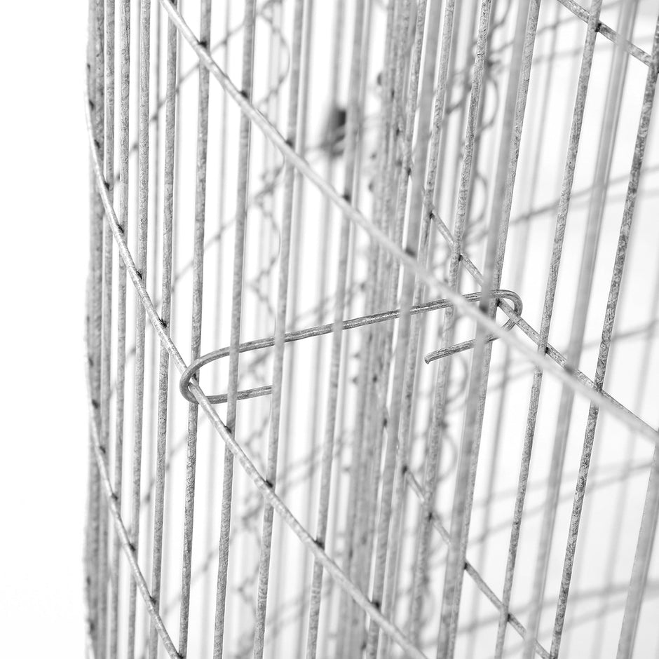 Ronde schanskorf – Gegalvaniseerd staal – Roestvrij – Zilver