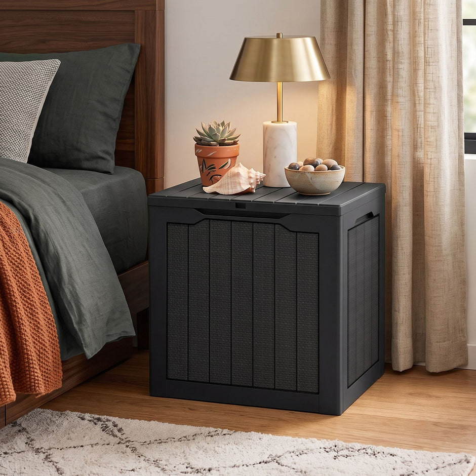Kussenbox voor Buiten – 113 L – Waterdicht – Kunststof – Zwart