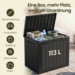 Kussenbox voor Buiten – 113 L – Waterdicht – Kunststof – Zwart