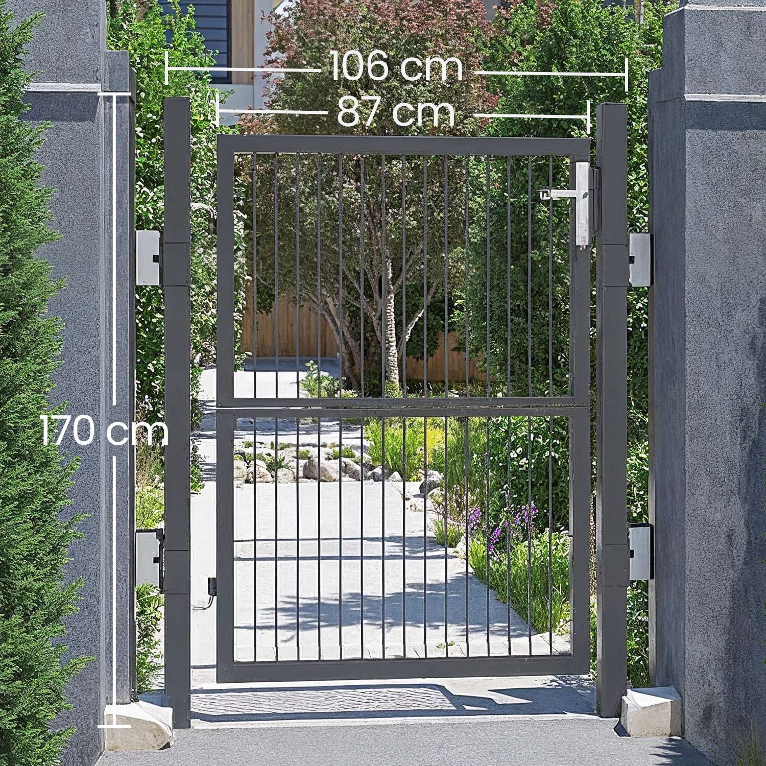Tuinpoort – Gegalvaniseerd stalen poort, robuust en onderhoudsvrij