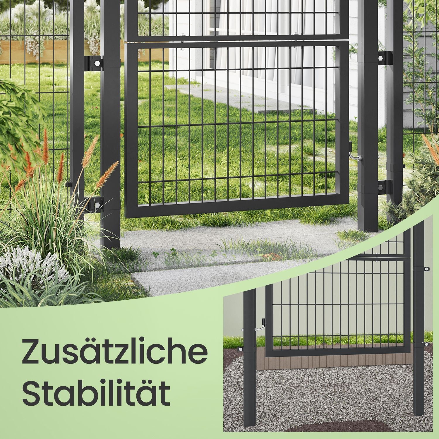 Tuinpoort – Gegalvaniseerd stalen poort, robuust en onderhoudsvrij
