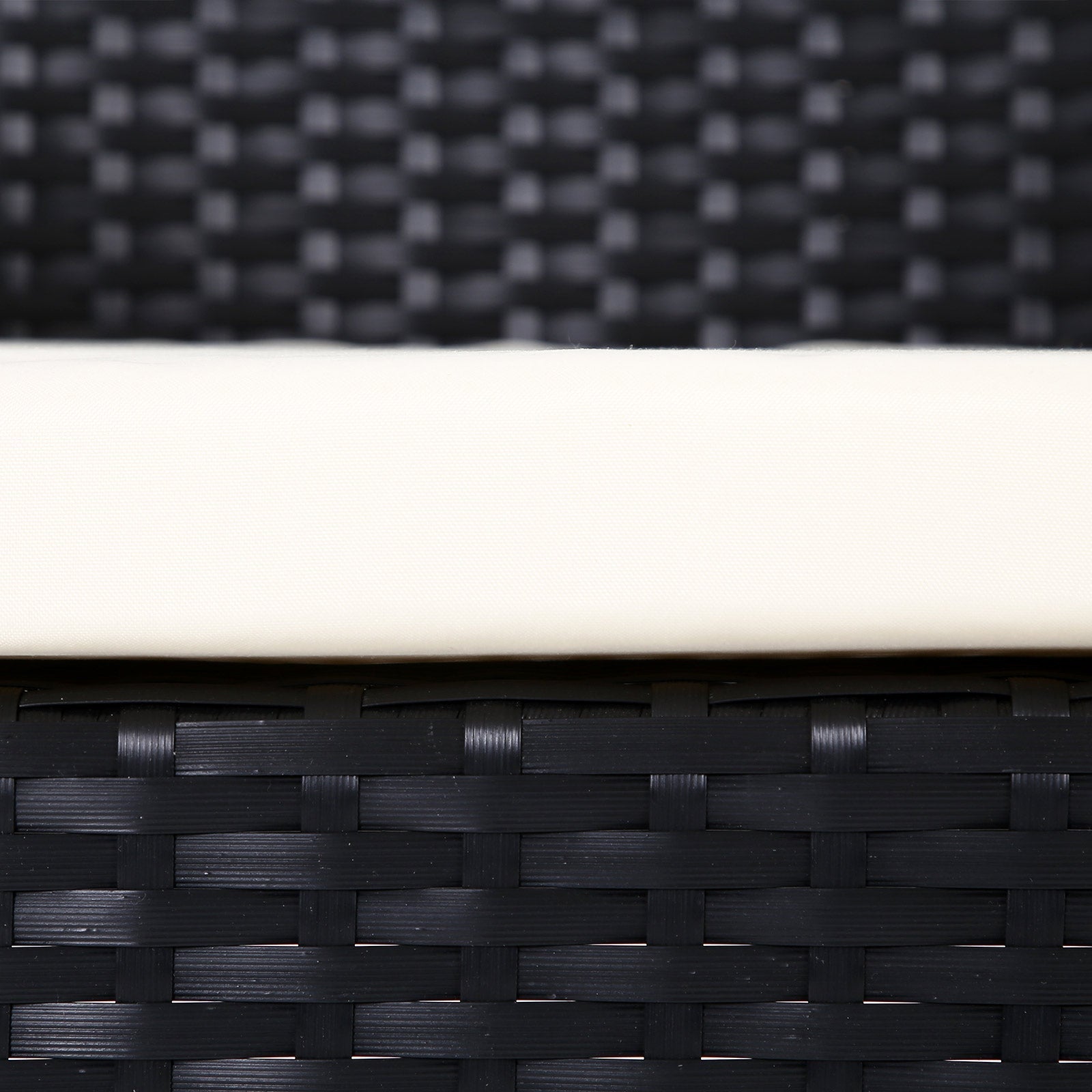 Tuinmeubelset – Ergonomisch ontwerp – Rotan-look – Zwart