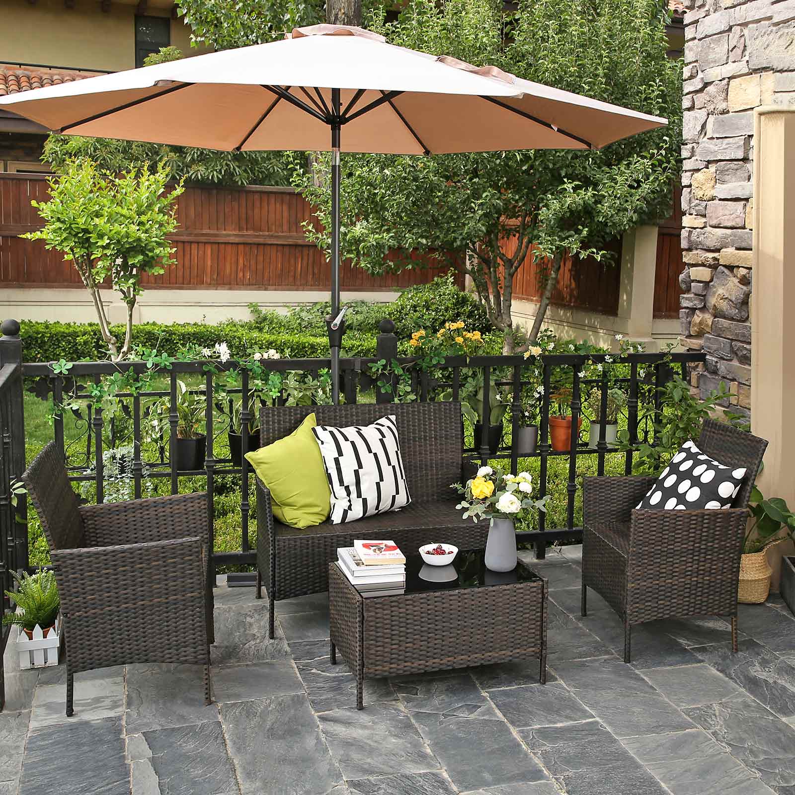Tuinmeubelset – Comfortabel en stijlvol – Grijs