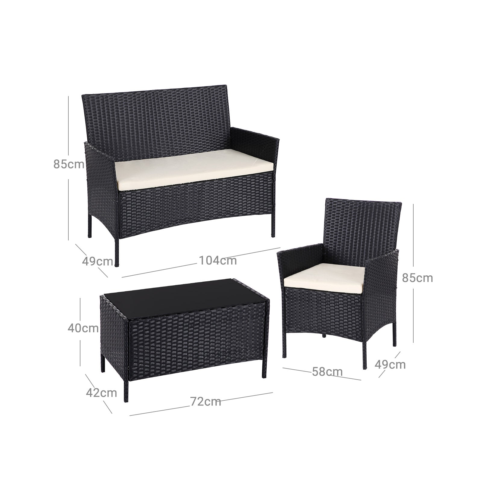 Tuinmeubelset – Comfortabel en stijlvol – Grijs