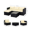Tuinmeubelset – Comfortabele loungeset met kussens – Zwart / Beige