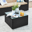 Tuinmeubelset – met kussens – zwart-taupe